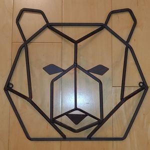 Geometric Bear Shaped Wall Accents